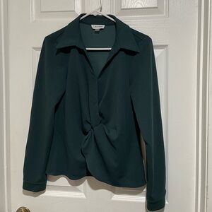 Women’s Calvin Klein Winter Green Blouse Top Size Medium NWOT
